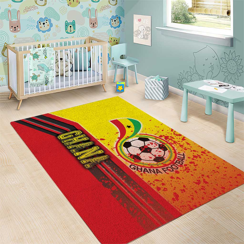 Ghana Soccer Area Rug Black Stars Football - Road To Champion