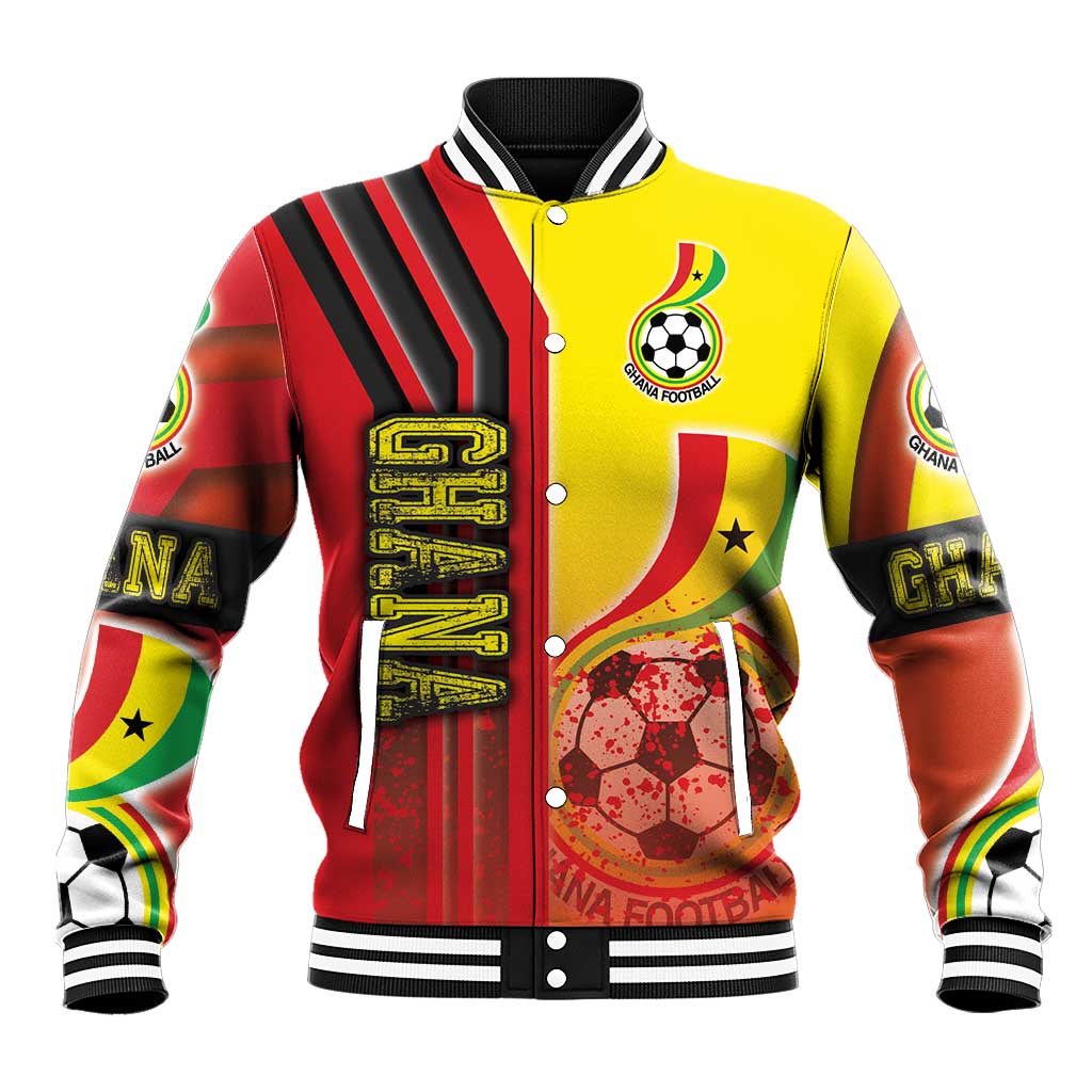 Ghana Soccer Baseball Jacket Black Stars Football - Road To Champion