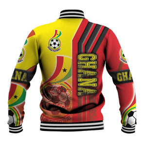 Ghana Soccer Baseball Jacket Black Stars Football - Road To Champion