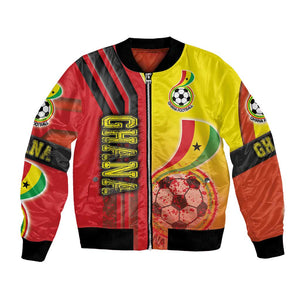 Ghana Soccer Bomber Jacket Black Stars Football - Road To Champion