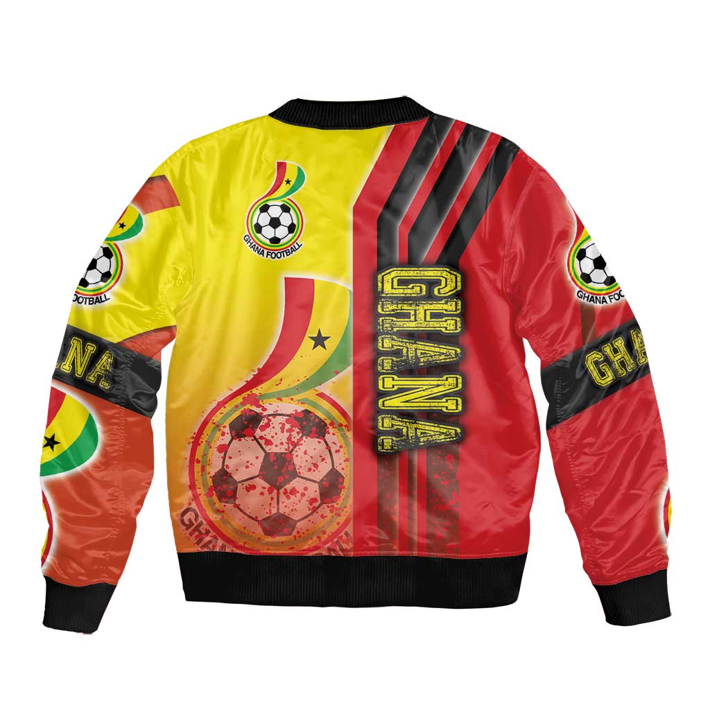 Ghana Soccer Bomber Jacket Black Stars Football - Road To Champion