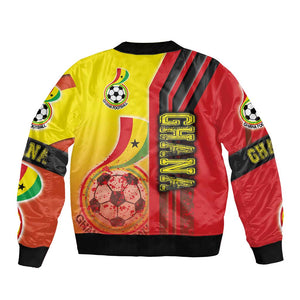 Ghana Soccer Bomber Jacket Black Stars Football - Road To Champion