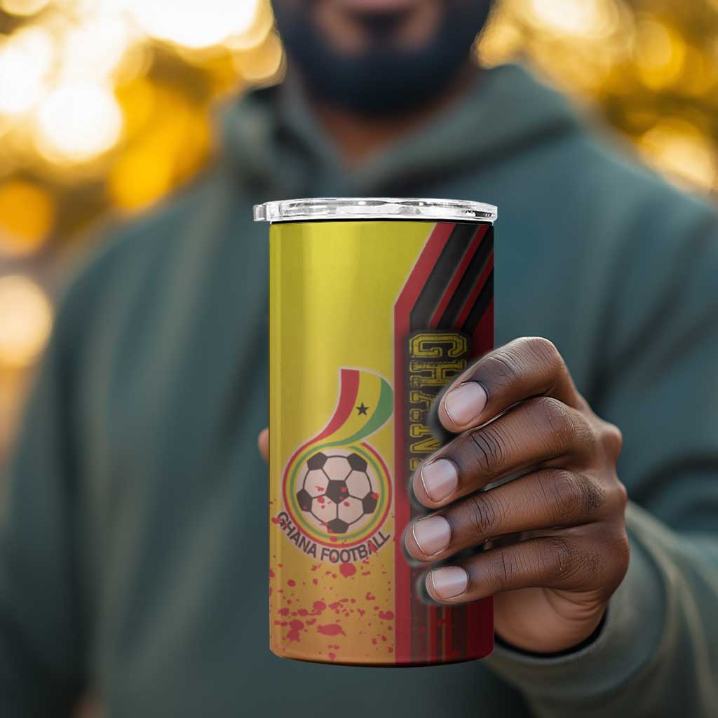 Ghana Soccer 4 in 1 Can Cooler Tumbler Black Stars Football - Road To Champion