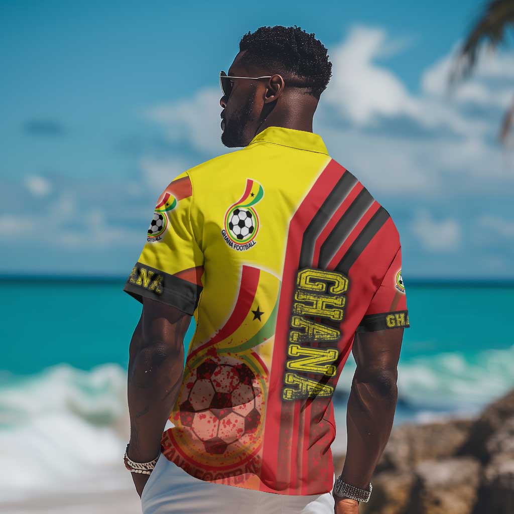 Ghana Soccer Hawaiian Shirt Black Stars Football - Road To Champion