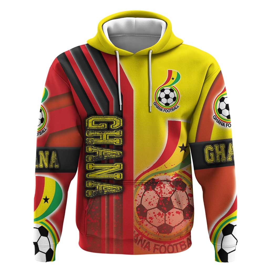 Ghana Soccer Hoodie Black Stars Football - Road To Champion