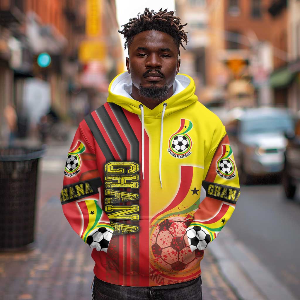 Ghana Soccer Hoodie Black Stars Football - Road To Champion