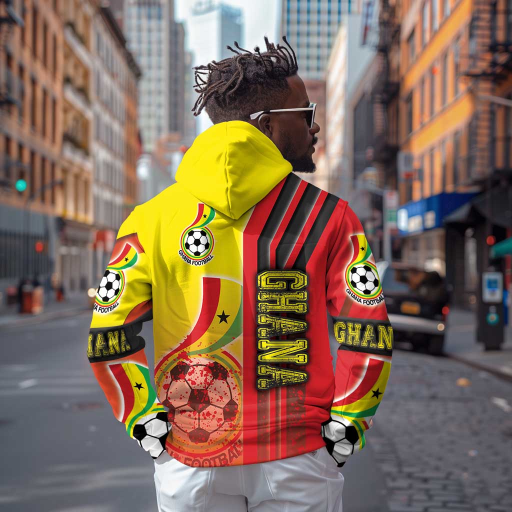 Ghana Soccer Hoodie Black Stars Football - Road To Champion