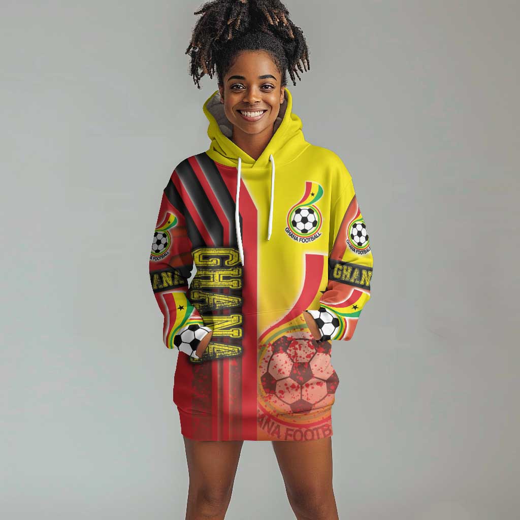Ghana Soccer Hoodie Dress Black Stars Football - Road To Champion