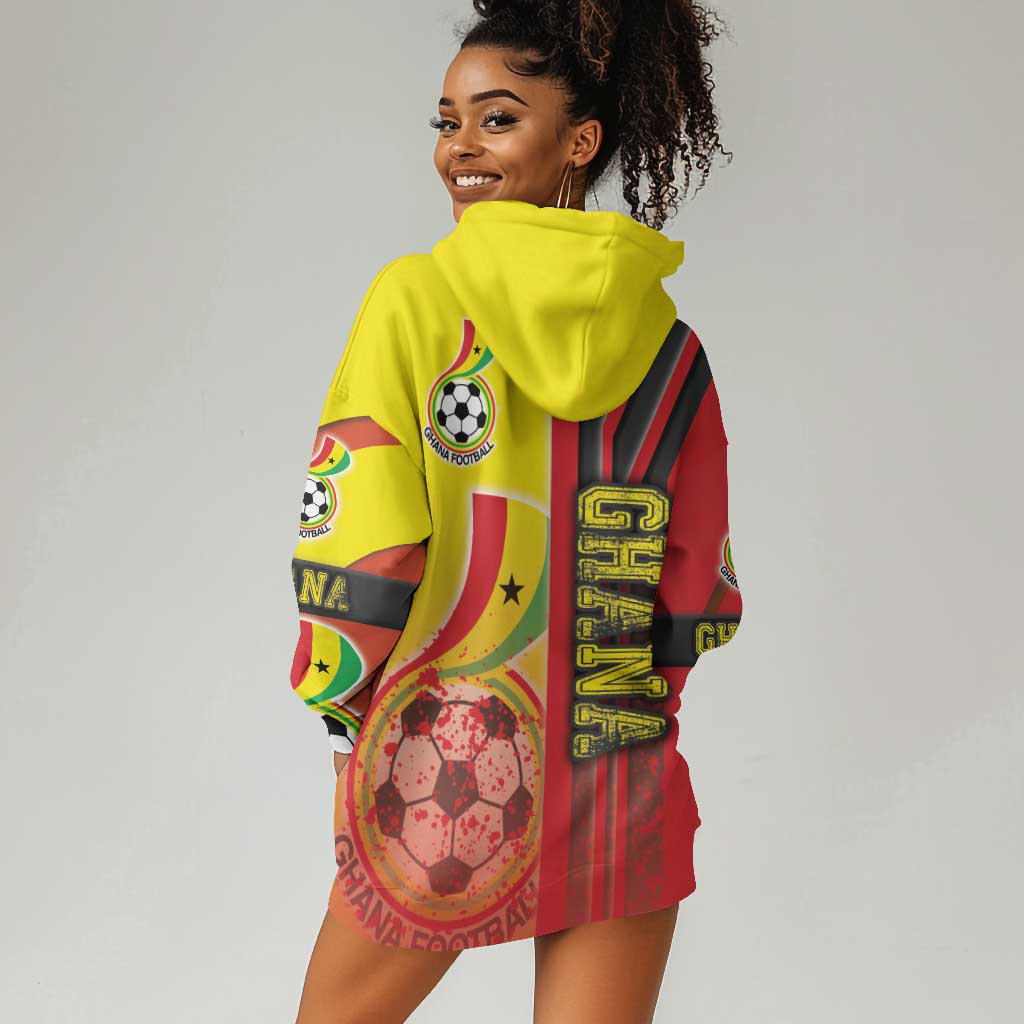 Ghana Soccer Hoodie Dress Black Stars Football - Road To Champion