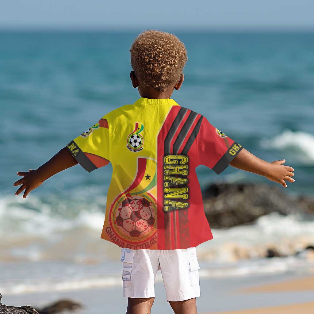 Ghana Soccer Kid Hawaiian Shirt Black Stars Football - Road To Champion