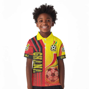 Ghana Soccer Kid Polo Shirt Black Stars Football - Road To Champion