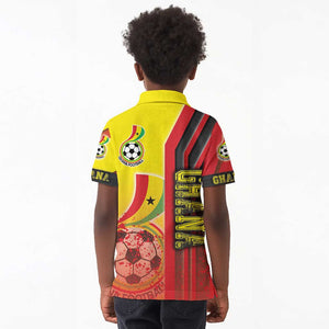 Ghana Soccer Kid Polo Shirt Black Stars Football - Road To Champion