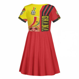 Ghana Soccer Kid Short Sleeve Dress Black Stars Football - Road To Champion