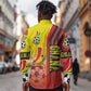 Ghana Soccer Long Sleeve Button Shirt Black Stars Football - Road To Champion