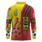 Ghana Soccer Long Sleeve Polo Shirt Black Stars Football - Road To Champion