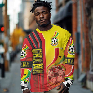 Ghana Soccer Long Sleeve Shirt Black Stars Football - Road To Champion