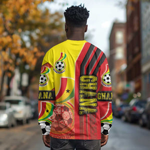 Ghana Soccer Long Sleeve Shirt Black Stars Football - Road To Champion