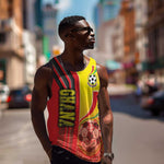 Ghana Soccer Men Tank Top Black Stars Football - Road To Champion