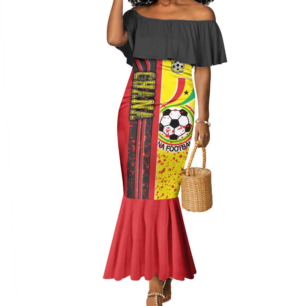 Ghana Soccer Mermaid Dress Black Stars Football - Road To Champion