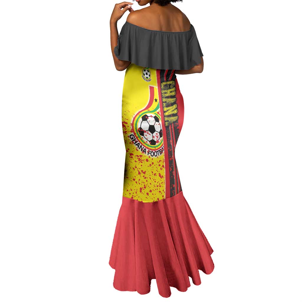 Ghana Soccer Mermaid Dress Black Stars Football - Road To Champion