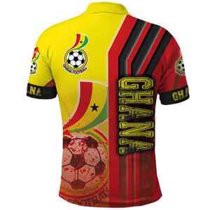 Ghana Soccer Polo Shirt Black Stars Football - Road To Champion