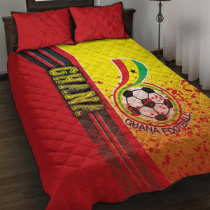 Ghana Soccer Quilt Bed Set Black Stars Football - Road To Champion