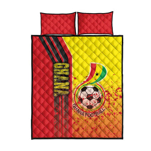 Ghana Soccer Quilt Bed Set Black Stars Football - Road To Champion
