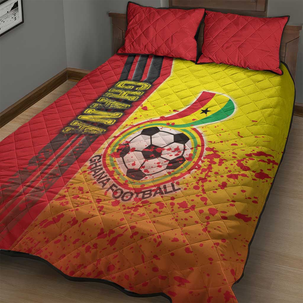 Ghana Soccer Quilt Bed Set Black Stars Football - Road To Champion