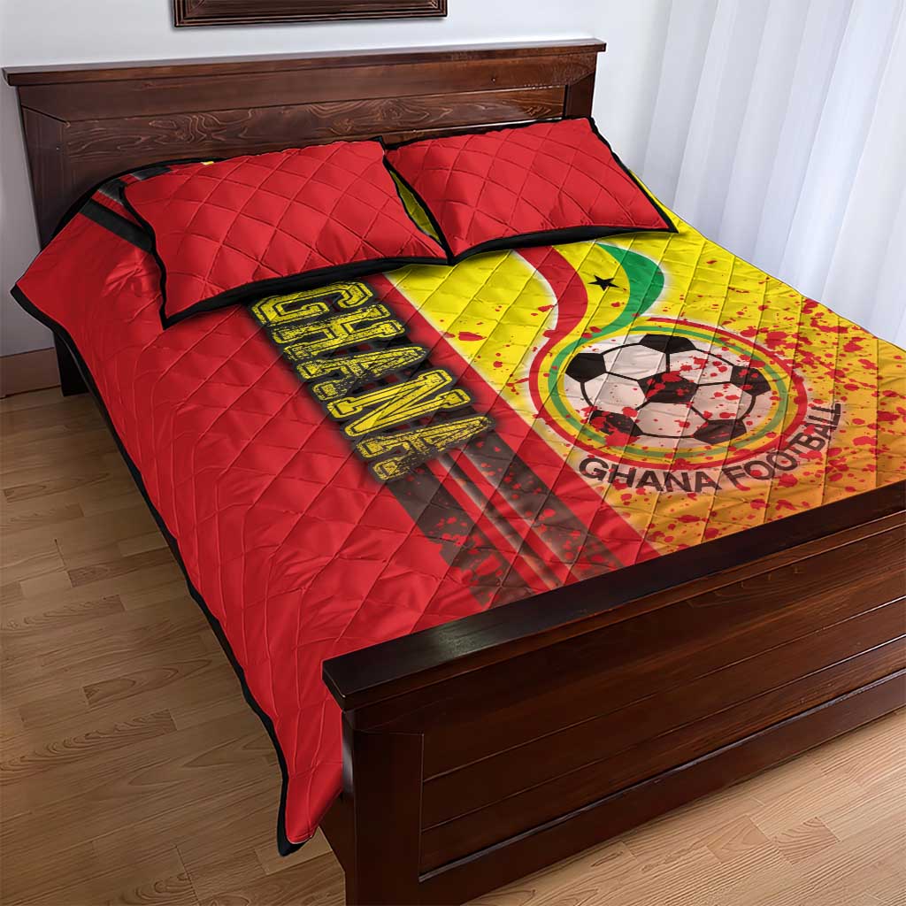 Ghana Soccer Quilt Bed Set Black Stars Football - Road To Champion