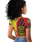 Ghana Soccer Raglan Cropped T shirt Black Stars Football - Road To Champion