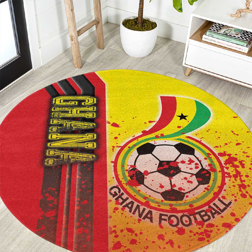 Ghana Soccer Round Carpet Black Stars Football - Road To Champion