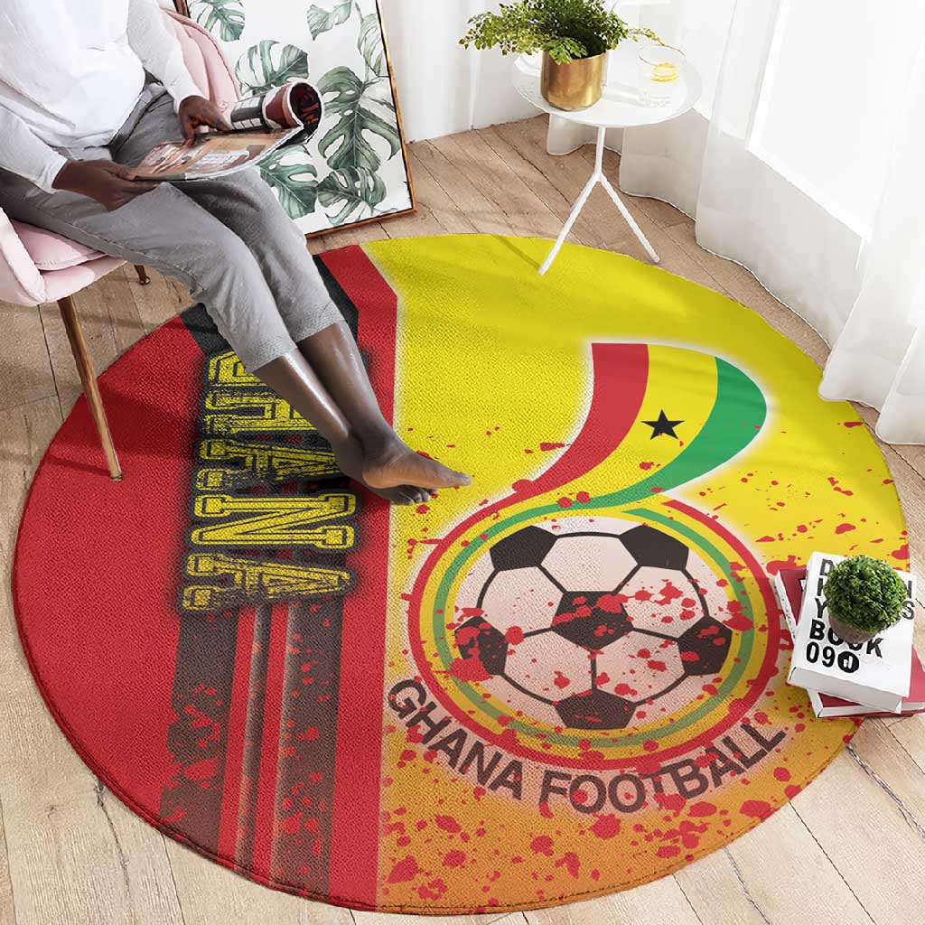 Ghana Soccer Round Carpet Black Stars Football - Road To Champion