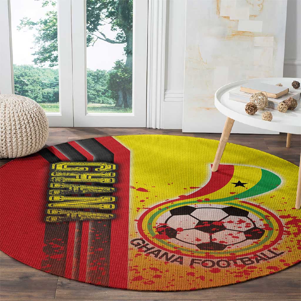 Ghana Soccer Round Carpet Black Stars Football - Road To Champion