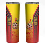 Ghana Soccer Skinny Tumbler Black Stars Football - Road To Champion