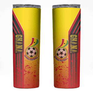 Ghana Soccer Skinny Tumbler Black Stars Football - Road To Champion