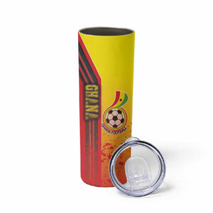 Ghana Soccer Skinny Tumbler Black Stars Football - Road To Champion