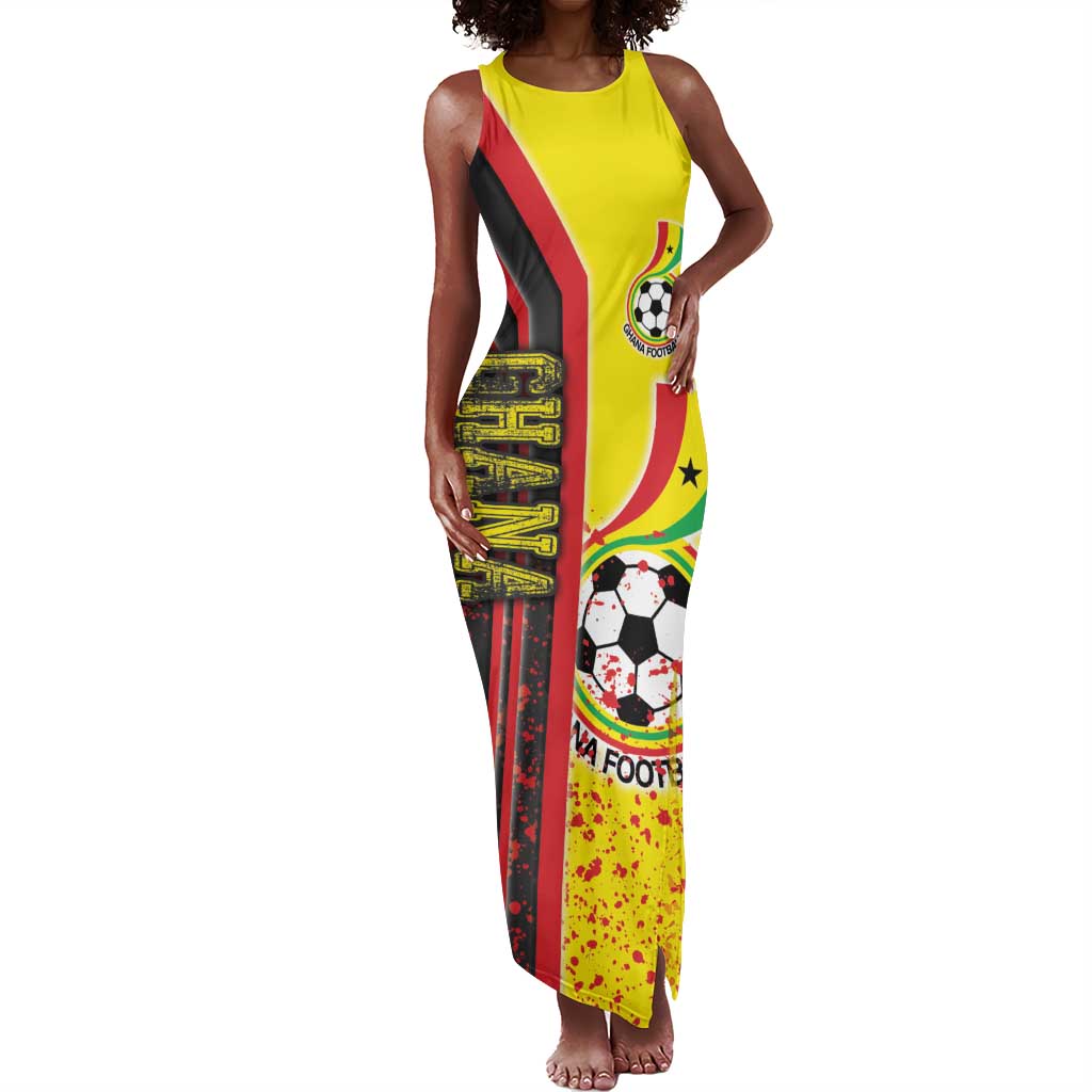 Ghana Soccer Tank Maxi Dress Black Stars Football - Road To Champion