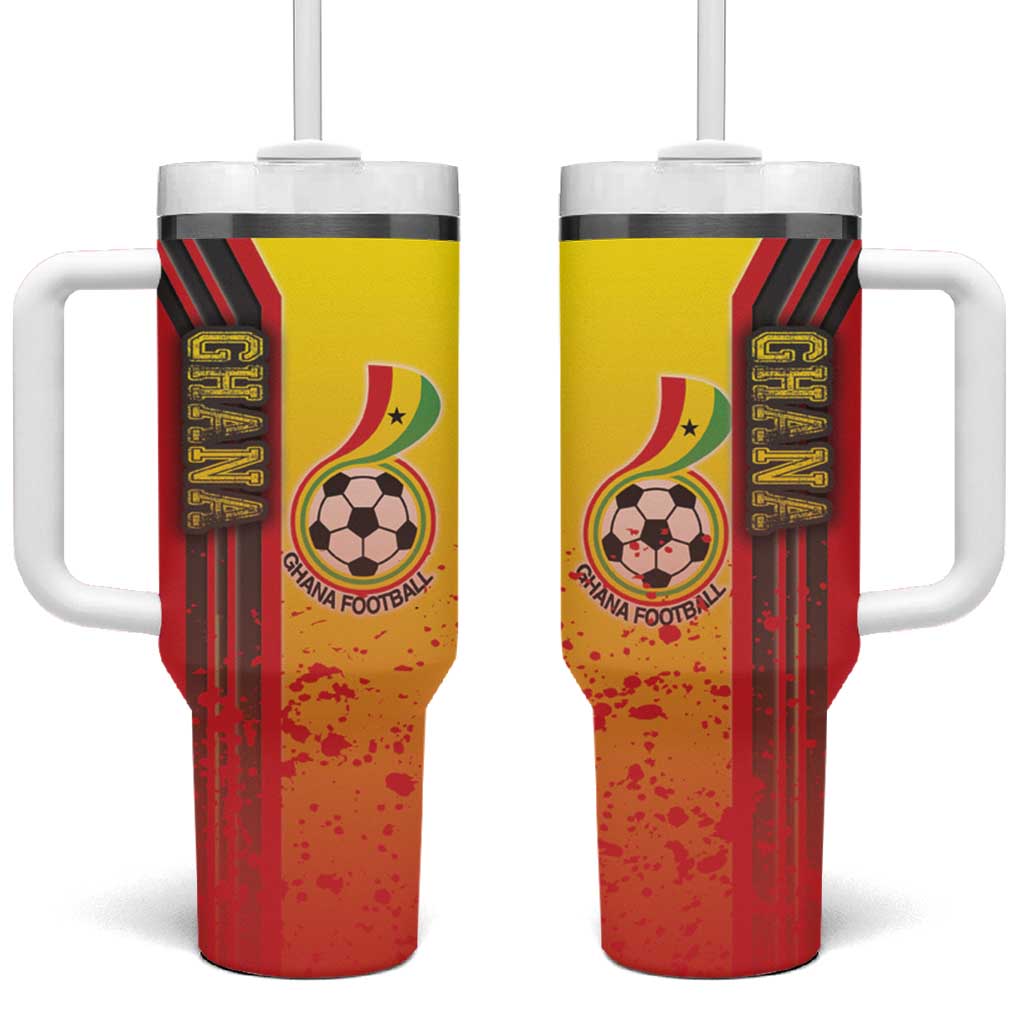 Ghana Soccer Tumbler With Handle Black Stars Football - Road To Champion