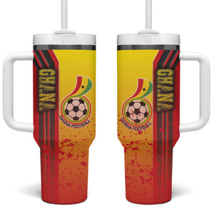 Ghana Soccer Tumbler With Handle Black Stars Football - Road To Champion