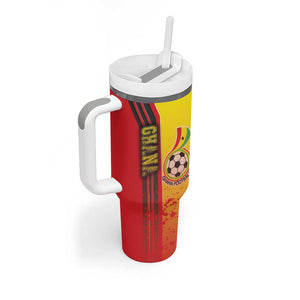 Ghana Soccer Tumbler With Handle Black Stars Football - Road To Champion