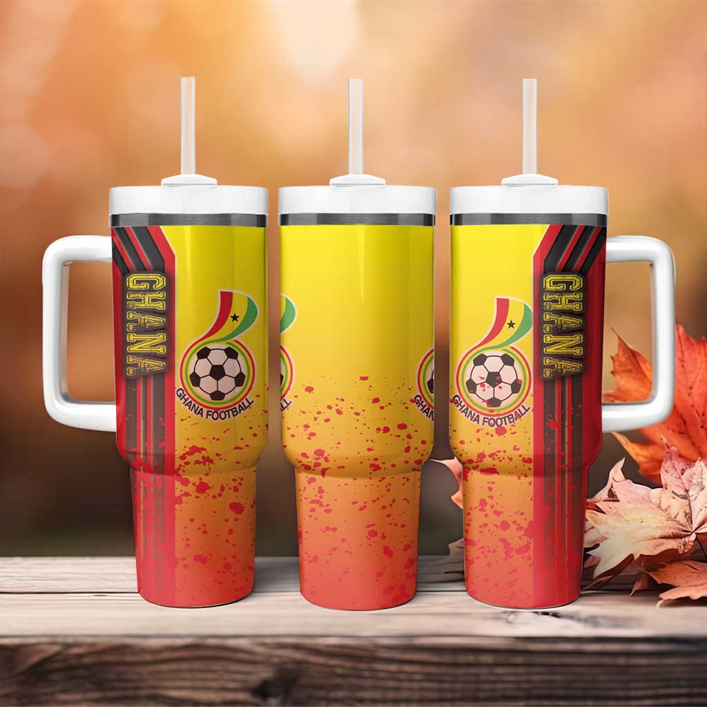 Ghana Soccer Tumbler With Handle Black Stars Football - Road To Champion