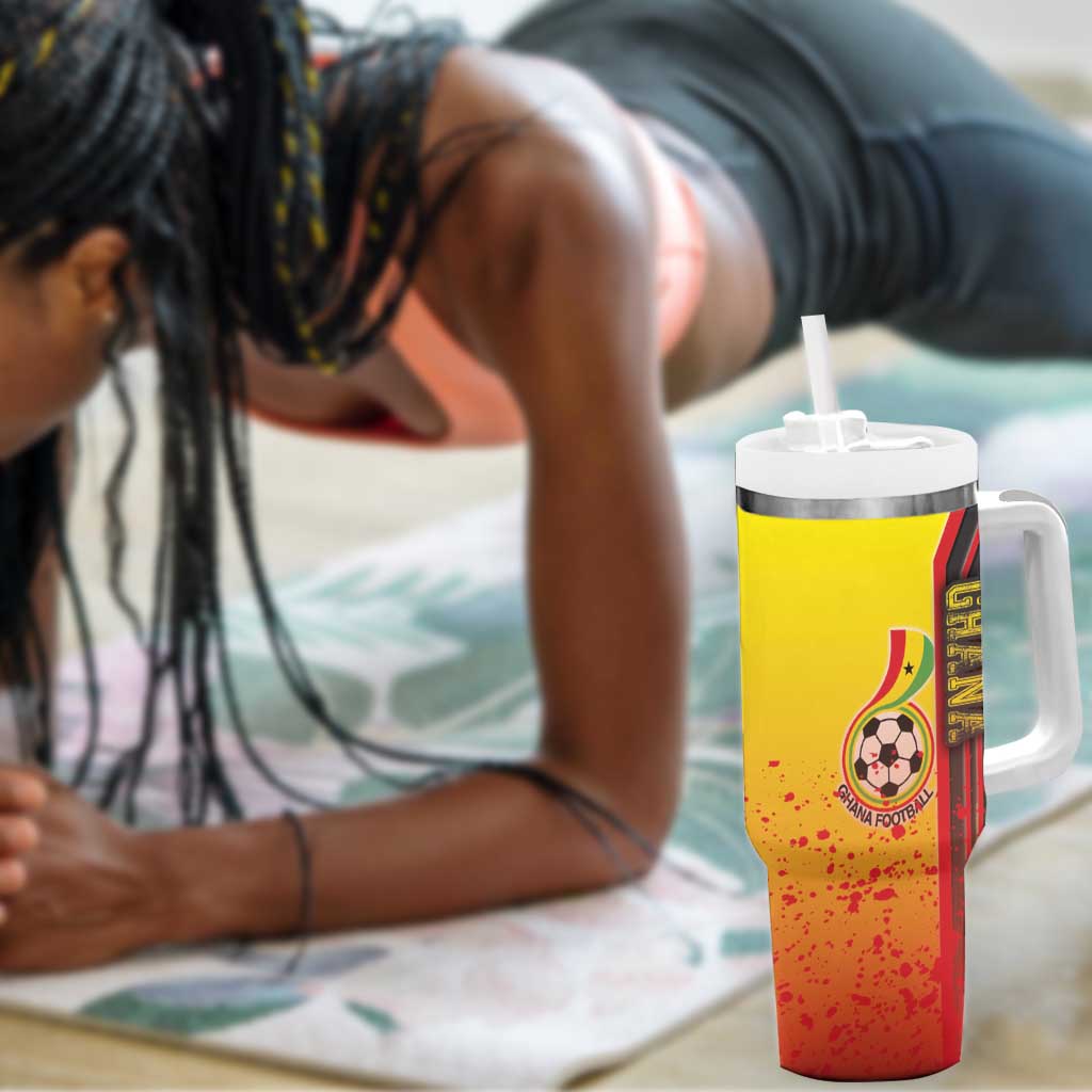 Ghana Soccer Tumbler With Handle Black Stars Football - Road To Champion