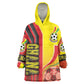 Ghana Soccer Wearable Blanket Hoodie Black Stars Football - Road To Champion
