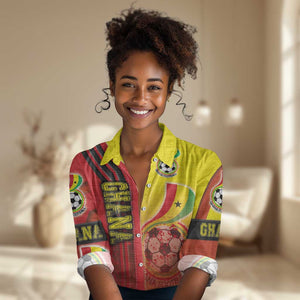 Ghana Soccer Women Casual Shirt Black Stars Football - Road To Champion