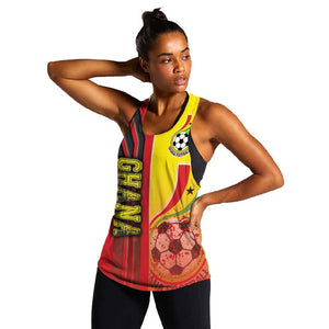 Ghana Soccer Women Racerback Tank Black Stars Football - Road To Champion