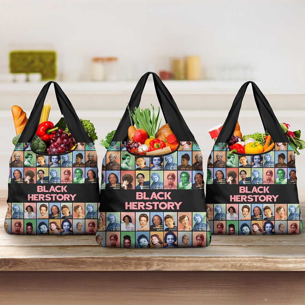 Afro Black Herstory Grocery Bag African Women History