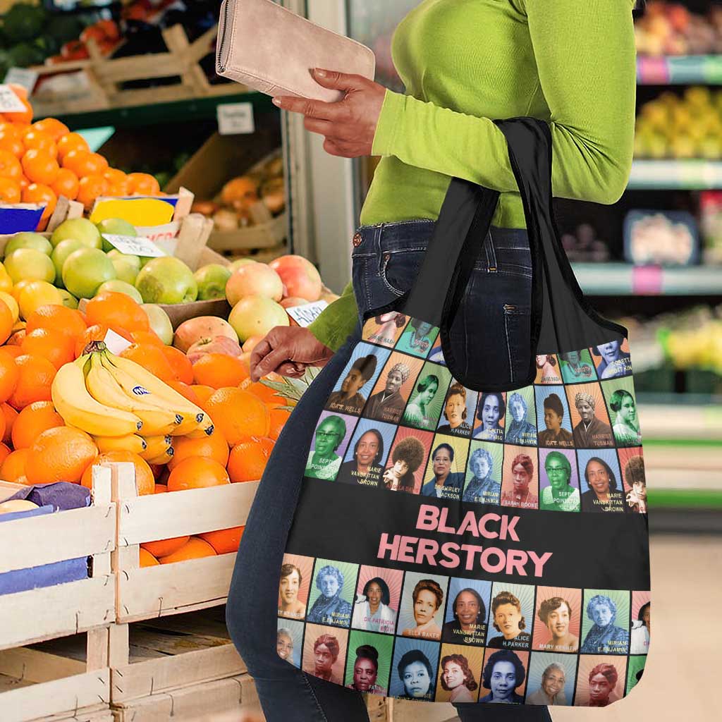 Afro Black Herstory Grocery Bag African Women History