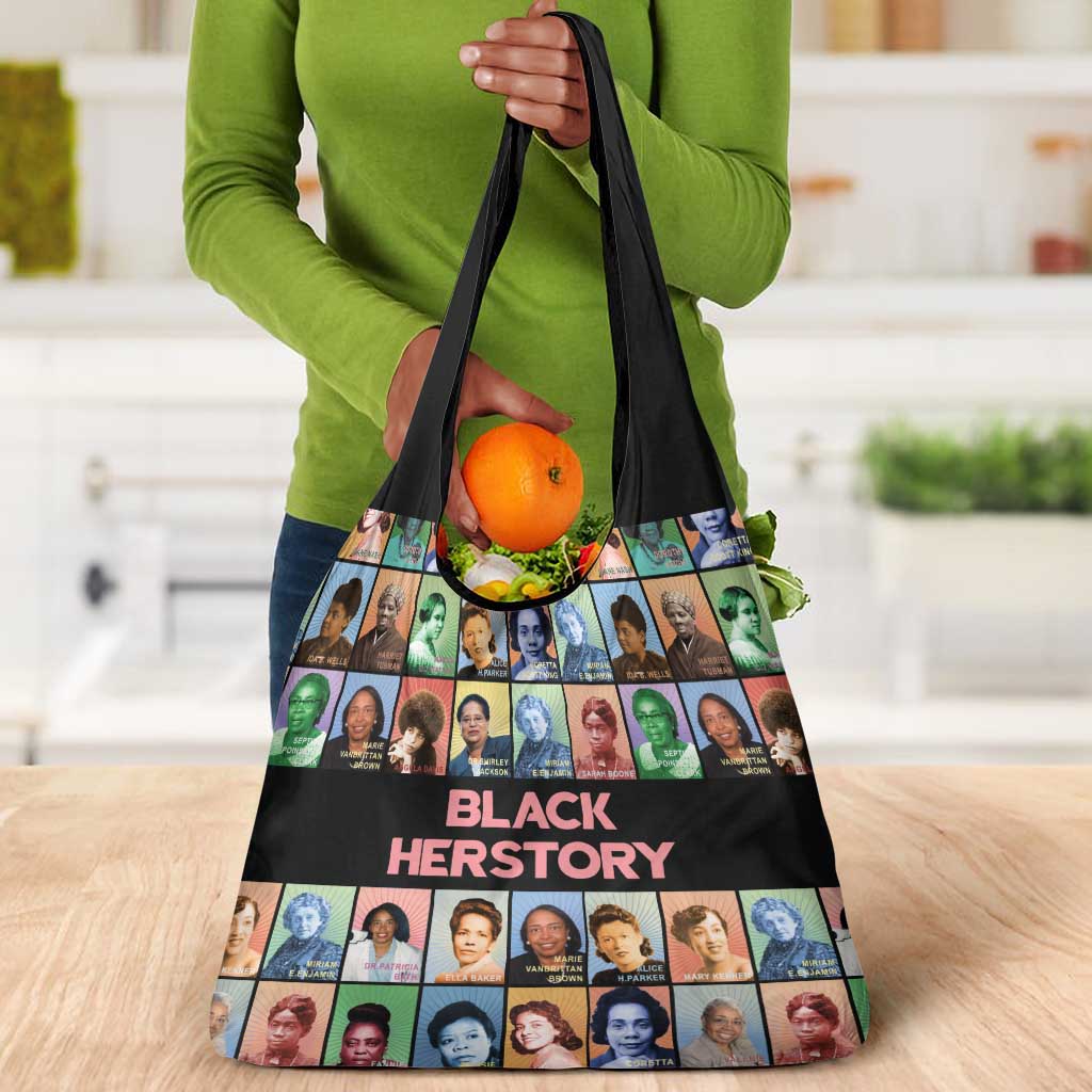 Afro Black Herstory Grocery Bag African Women History