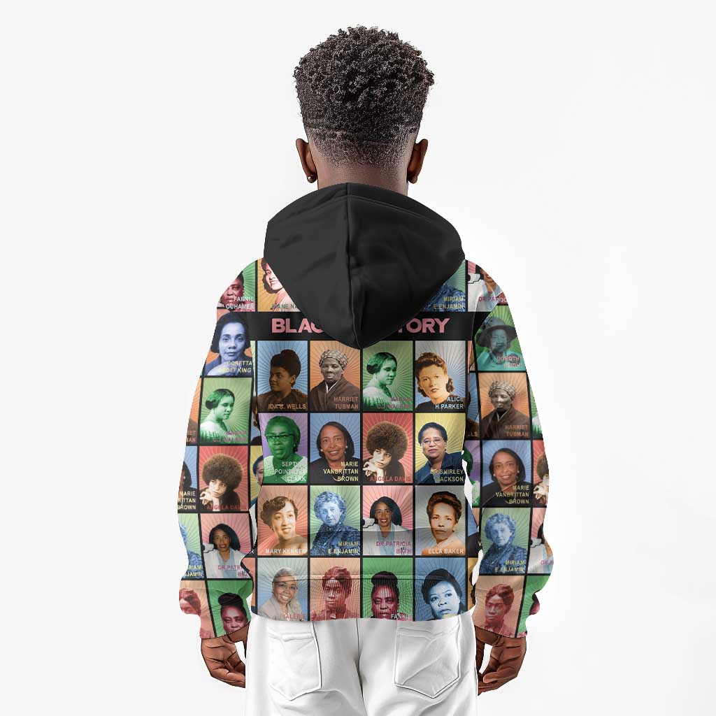 Afro Black Herstory Kid Hoodie African Women History