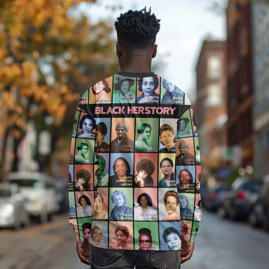 Afro Black Herstory Long Sleeve Shirt African Women History DT03